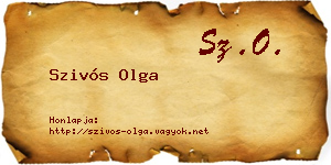 Szivós Olga névjegykártya